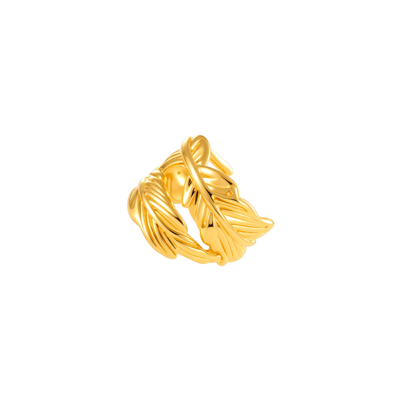 Manchette D'Oreilles Pour Femme, Couleur Cuivre Doré, Ornée D'Une Couronne 