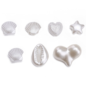 Perles De Bijou En Abs Élégantes En Forme De Cœur Et De Coquillage, Collection Classique h5 Image5