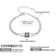 E309 - Bracelet en zircone couleur acier 17+5 cm Image12
