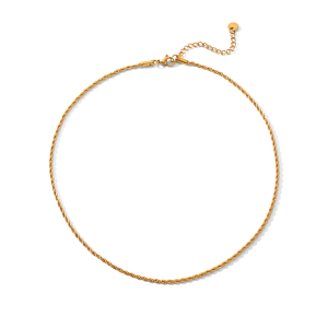 Collier À Maillons Simples En Acier Inoxydable Imperméable Couleur Or h5
