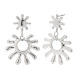 Boucles d'oreilles pendentif soleil, grand et petit - couleur acier Image2