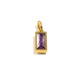 Pendentif rectangulaire en or avec pierre de naissance de décembre - Février Image2