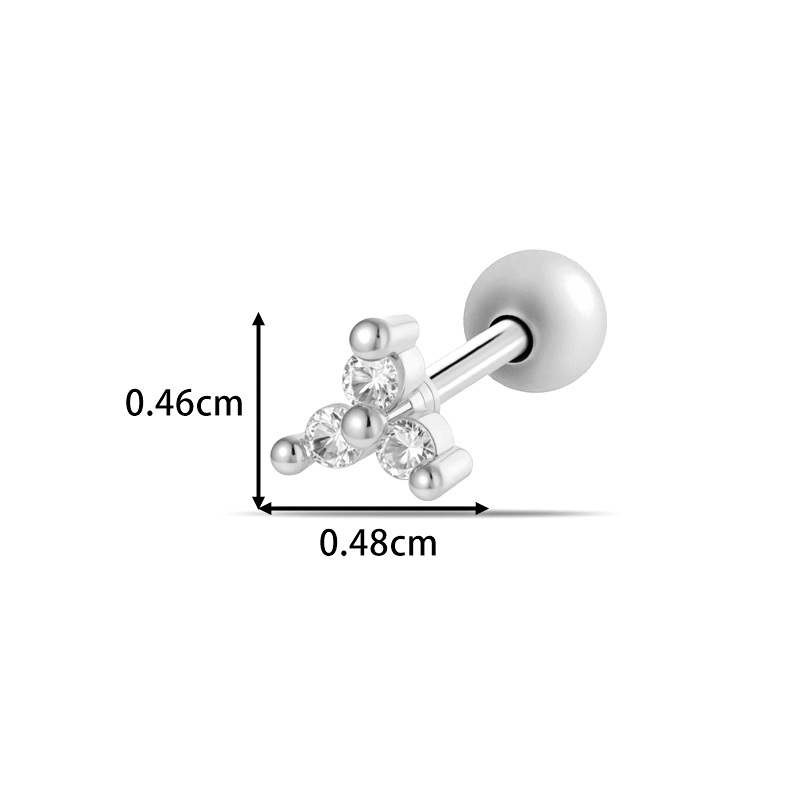 Boucles D'Oreilles Piercing Pour Femmes, Collection Simple, Couleur Cuivre Doré, Zircon. Image2
