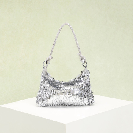 Sacs à main pour femmes de la série Luxueuse, élégants, unis, ornés de sequins et de perles 2