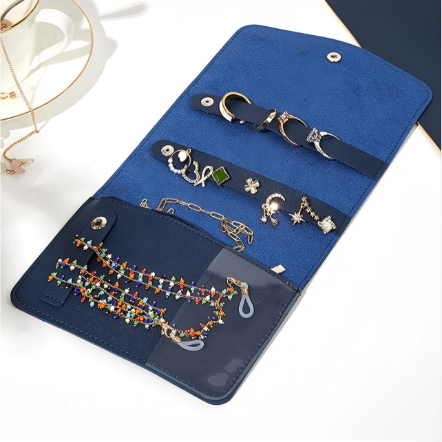 Boîtes À Bijoux Classiques Et Fonctionnelles En Pvc Uni Pour Femmes Image3