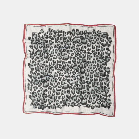 Bandana rétro en polyester à imprimé léopard