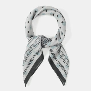 Bandana Rétro À Pois Fleuris En Polyester h5 Image3