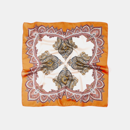 Bandana rétro en tissu imitation soie à motif floral 2