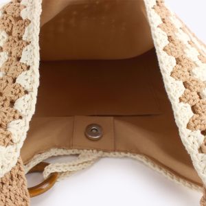 Sacs De Plage Élégants Pour Femmes En Coton Tissé Multicolore h5 Image3