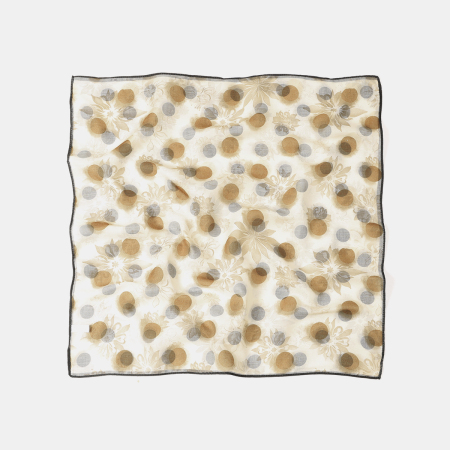 Bandana rétro à pois fleuris en polyester 2