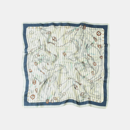 Bandana en polyester à motif de chaînes à rayures rétro