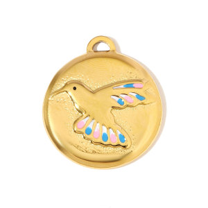 Pendentifs Pour Femmes En Acier Titane, Couleur Or, En Forme De Goutte De Fleur Naturelle, Étanches Et Anti-Ternissement h5 