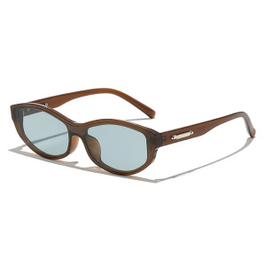 Lunettes De Soleil Pour Femmes, Style Rétro Simple, Forme Œil De Chat, Couleur Unie. h5 
