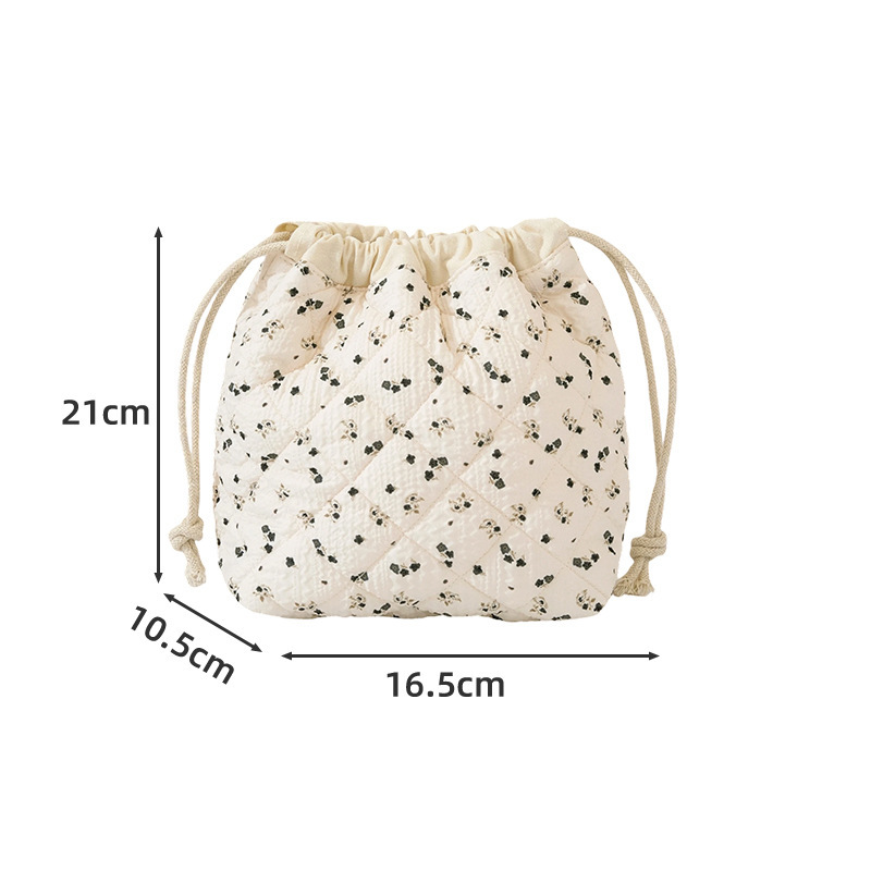 Trousse À Maquillage À Fermeture À Sangle Et Motif Floral Doux 