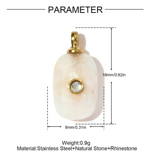 Pendentifs Ronds Vintage Pour Femmes, En Pierres Naturelles Couleur Or h5 Image2