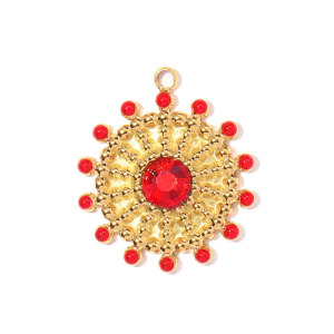 Pendentifs Pour Femmes En Acier Titane, Zircon, Forme Géométrique, Couleur Or h5