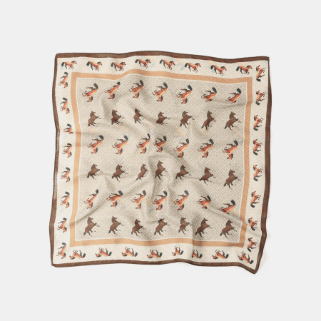 Bandana en polyester à motif cheval rétro