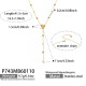 P743 - Collier en or en forme de Y 41,5 + 5 cm 