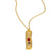 Collier pendentif long et irrégulier en zircon géométrique - or 