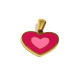 Pendentif cœur dégoulinant d'huile - or - 2 Image2