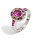 Bague en zircon de couleur à facettes rondes - couleur acier/Numéro 7 Image5