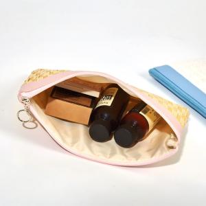 Trousses À Maquillage Élégantes En Raphia Tissé Pour Femmes, Parfaites Pour Les Vacances h5 Image5