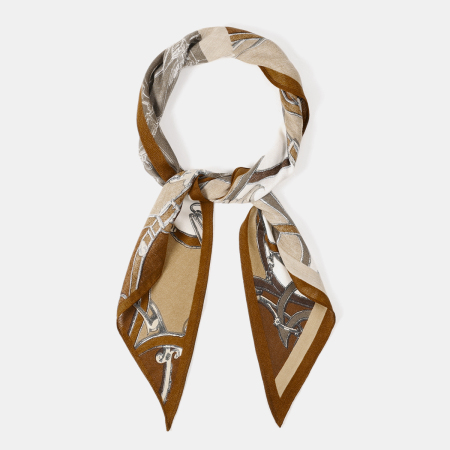 Bandana en polyester à motif de lignes irrégulières rétro 2