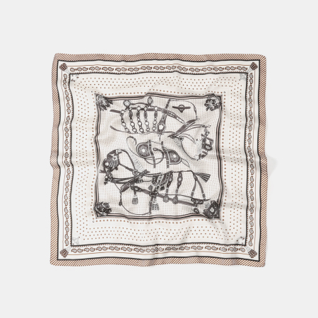 Bandana en tissu imitation soie à motif cheval rétro