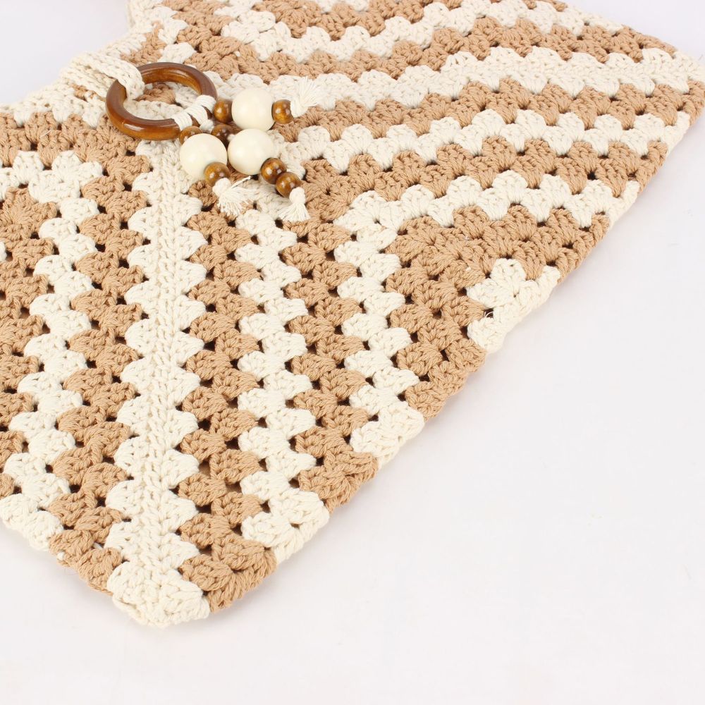 Sacs De Plage Élégants Pour Femmes En Coton Tissé Multicolore Image4