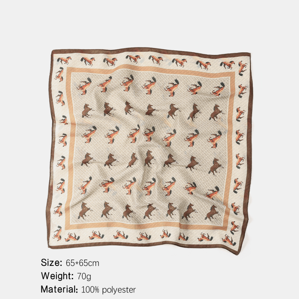 Bandana En Polyester À Motif Cheval Rétro 