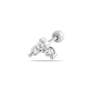 Boucles D'Oreilles Piercing Femme En Forme De Cœur, Couleur Cuivre Doré, Zircon. h5 