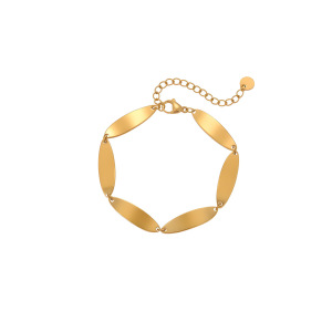 Bracelet Chaîne Femme En Acier Inoxydable, Forme Tortue Irrégulière, Or 18 Carats, Étanche h5 Image5