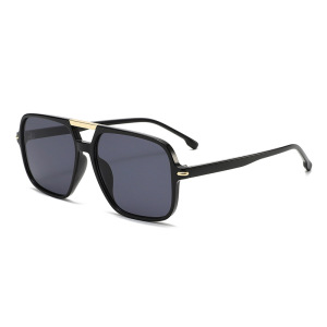 Lunettes De Soleil Femme À Monture Large Et Double Pont h5