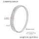 Bracelet en acier et zircon blanc Z398 