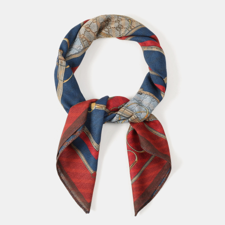 Bandana rétro en polyester à chaînes multicolores 2