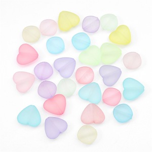 Perles Acryliques En Forme De Cœur Mignon De La Série Simple h5 Image4