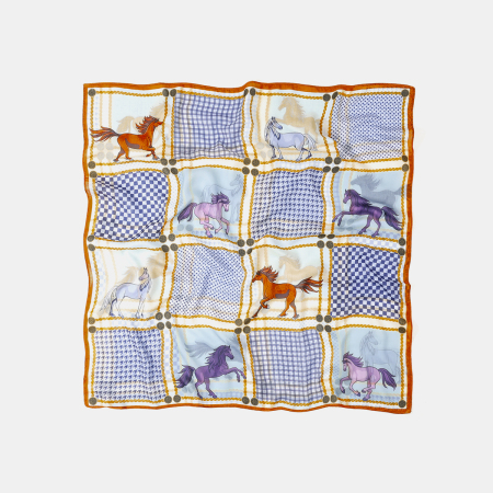 Bandana en polyester à motif écossais cheval