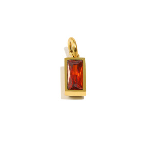 Pendentif Rectangulaire En Acier Inoxydable Étanche Avec Pierre De Naissance Des Douze Mois, À Faire Soi-Même h5 