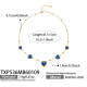 TXP536 - Collier en pierre de verre bleue 41,5 + 5 cm Image5