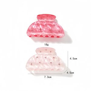 Pinces À Cheveux Luxueuses En Acétate Rose Étoilé Pour Femmes h5 Image5