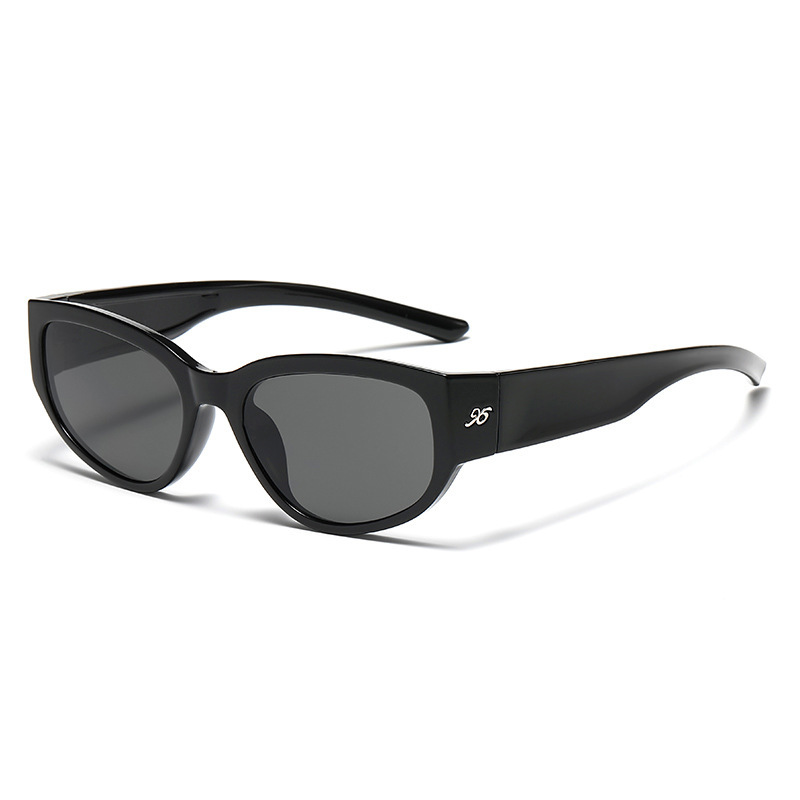 Lunettes De Soleil Femme À Monture Large, Élégantes Et Décontractées, De Couleur Unie 