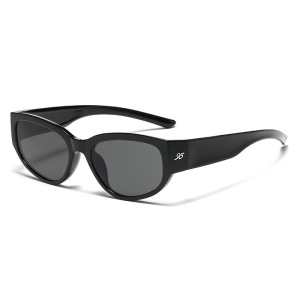 Lunettes De Soleil Femme À Monture Large, Élégantes Et Décontractées, De Couleur Unie h5 