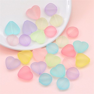 Perles Acryliques En Forme De Cœur Mignon De La Série Simple h5 Image3
