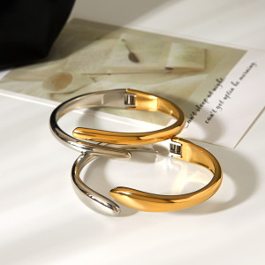 Bracelets Minimalistes Pour Femmes En Acier Inoxydable, Couleurs Or Et Argent, Imperméables Et Anti-Ternissement h5 Image5