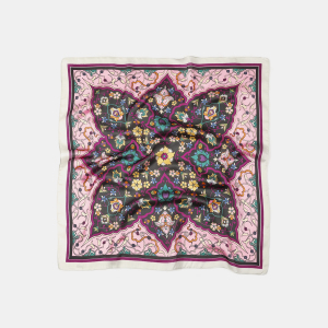 Bandana Rétro En Tissu Imitation Soie À Motif Floral h5 Image2
