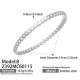 Bracelet en zircon couleur acier Z392-B Image3
