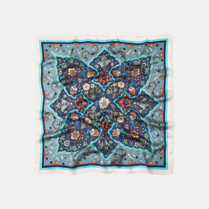 Bandana Rétro En Tissu Imitation Soie À Motif Floral h5 Image3