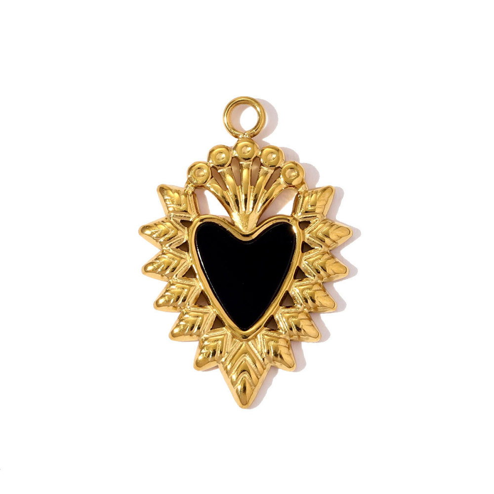 Pendentifs Pour Femmes En Acier Titane Doré Avec Zircon Et Motif Papillon Naturel 