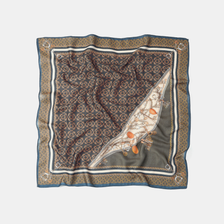 Bandana rétro en polyester à chaîne