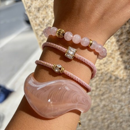 Bracelets tressés en perles de cristal acrylique